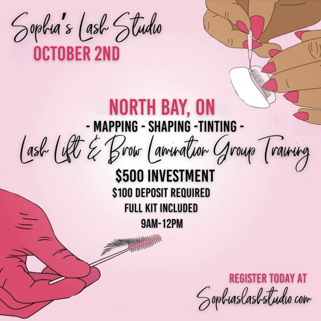 North Bay, ON - Lash Lift & Brow Lamination Group Training 2027