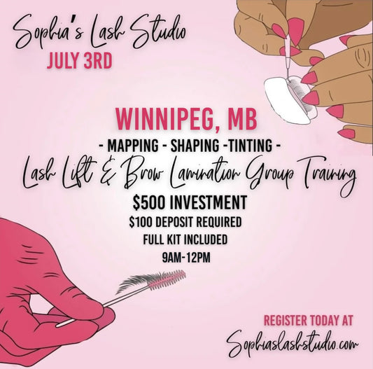 Winnipeg, MB - Lash Lift & Brow Lamination Group Training 2027
